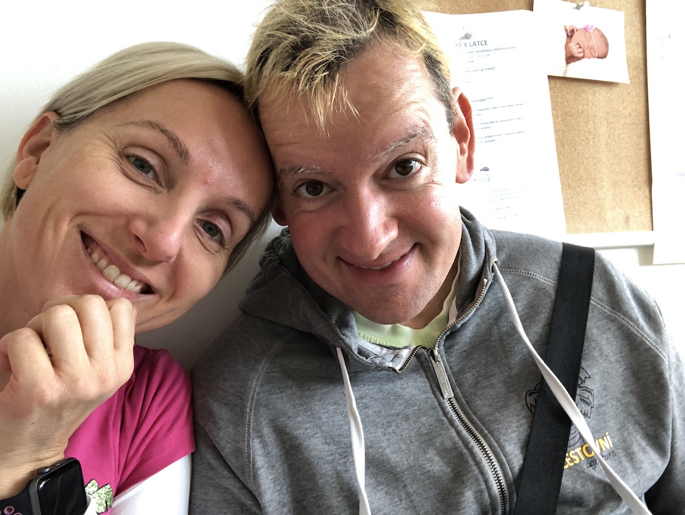 Prvá kontrola tehotenstva, Franta a Ja v čakárni selfie